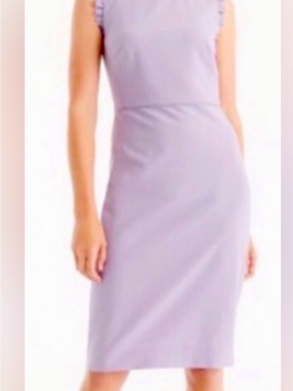 J. Crew Soft Lilac Sleeveless Midi Sheath Dress